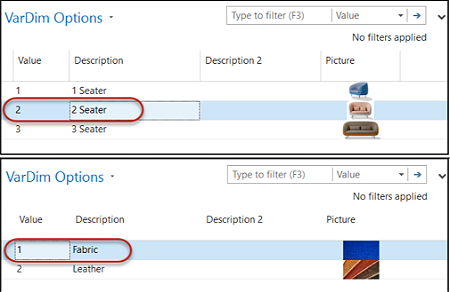 Examples of configuration options